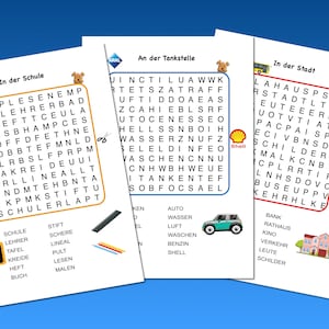 42 Deutsche Wortsuchrätsel Für Kinder | Buchstabensalat Worträtsel Zum