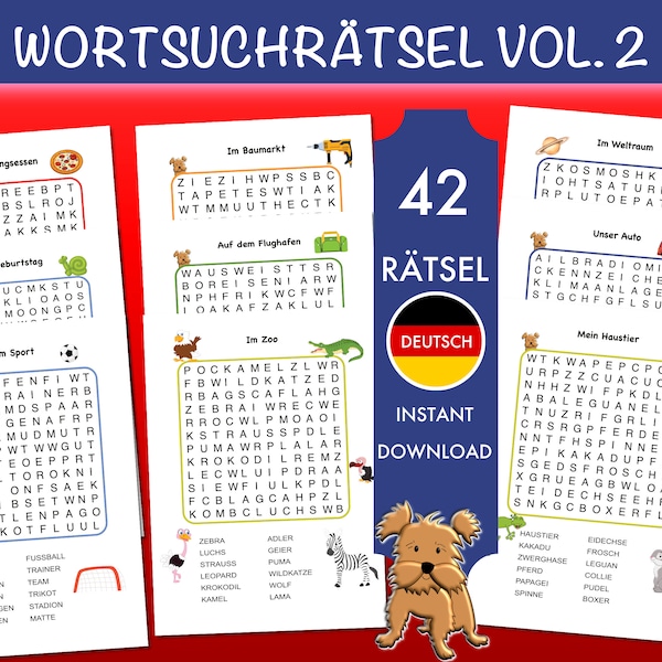 Worträtsel Suchspiel - Etsy