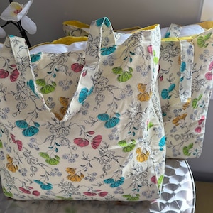 Signature Tote - Poppy and Buttercream