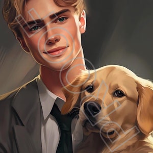 Aaron Warner With Dog - Shatter Me Series