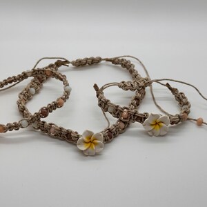 White Hawaiian Plumeria Flower Necklace Set  ecofriendly hypoallergenic boho, hippie