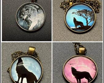 Howling Wolf Necklace – 20" Chain | Nature & Wilderness Jewelry