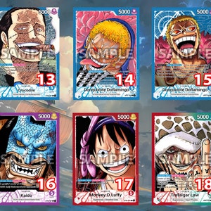 One Piece Leader Card Custom Handmade Trading Cards Luffy, Zoro, Law