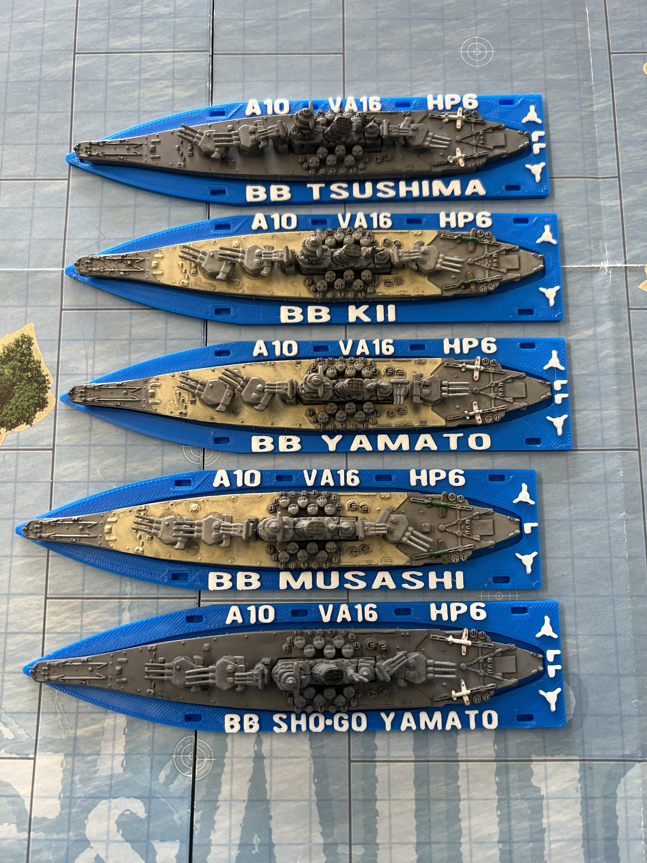 Custom War at Sea Ship Base - 3D Printed Battleship Ship