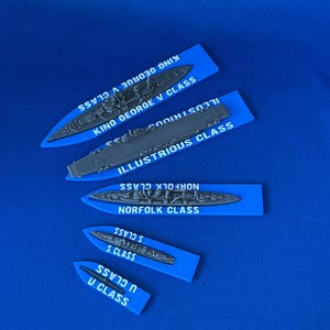 Victory at Sea Royal Navy Ship Bases - Sub Bases - 3D Printed Game Pieces - War Game Pieces - British Navy - Wargaming -Miniature Bases -VAS