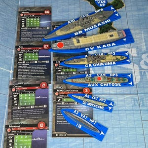 Japanese War at Sea Miniature Bases - 3D Printed Ship Base - Tabletop Game Aids - Mini Plane Base - WW2 Base - Sub Base - Japan
