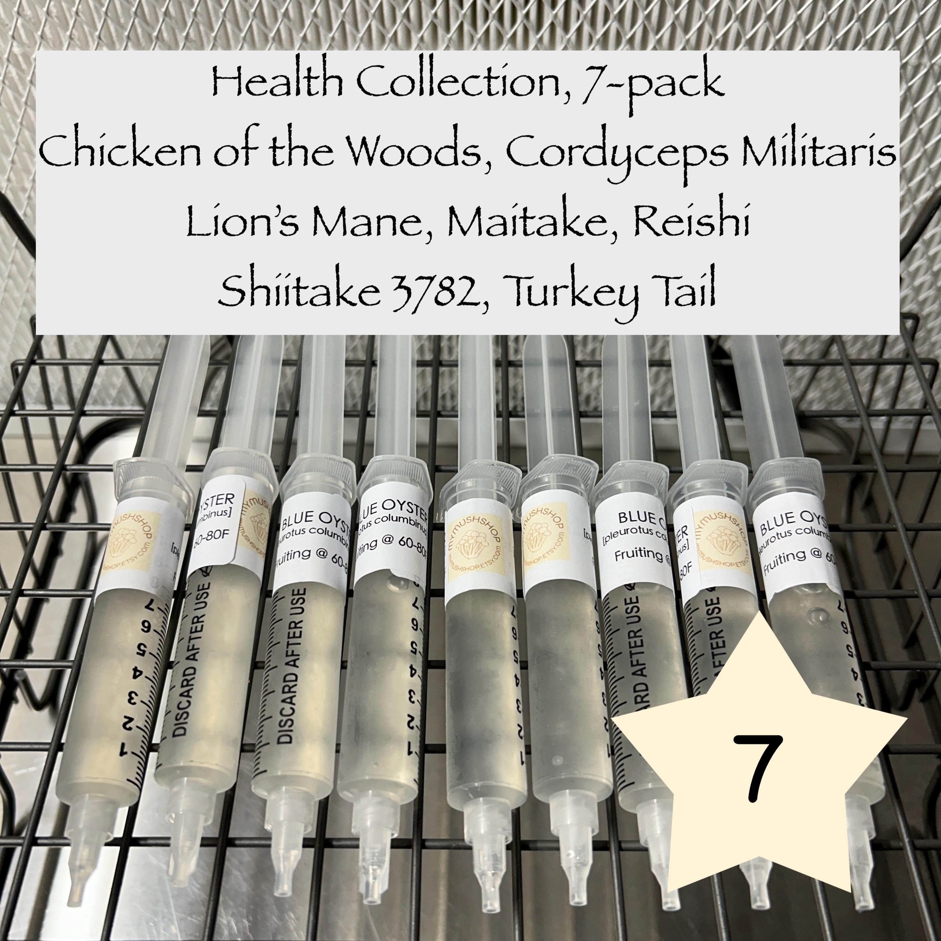 Culinary Mushroom Liquid Culture Health Collection! 7-pack