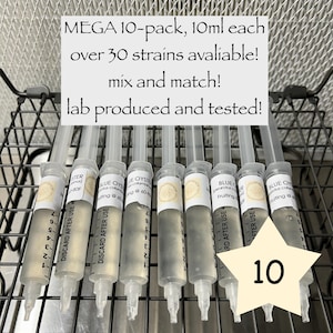 Culinary Mushroom Liquid Culture 10-pack 10ml each, over 30 strains available