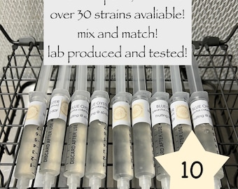 Culinary Mushroom Liquid Culture 10-pack 10ml each, over 30 strains available