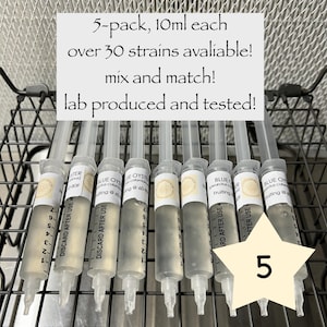 Culinary Mushroom Liquid Culture 5-pack 10ml each, over 30 strains in description!