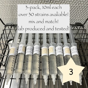 Culinary Mushroom Liquid Culture 3-pack 10ml each, over 30 strains in description!