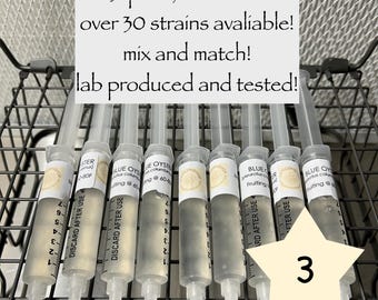 Culinary Mushroom Liquid Culture 3-pack 10ml each, over 30 strains in description!