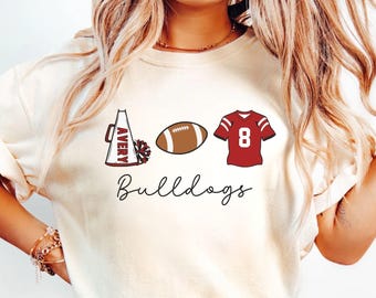 Cheer football shirt, football and cheer mom tshirt, custom football player and cheerleader t-shirt, mom of cheer and football