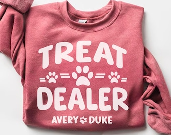 Custom dog sweatshirt, personalized dog mom gift, dog lover sweater, fur mama crewneck, funny dog owner,  dog shirt for women, dog hoodie
