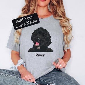 personalized black goldendoodle mom shirt, custom name black labradoodle gift, golden doodle tshirt, black doodle dog t-shirt, doodledog tee