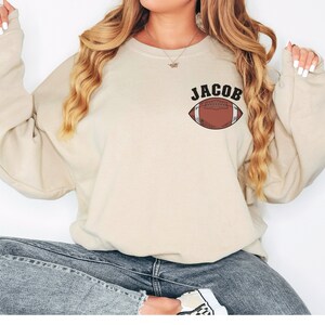 Sweat-shirt de football personnalisé, pull de football pour maman, col rond le jour du match, équipe de football du lycée, match de football, esprit école, football universitaire