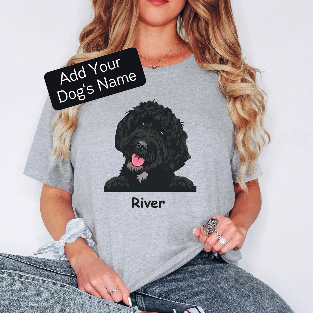 Personalized Black Goldendoodle Mom Shirt, Custom Name Black ...
