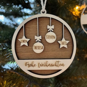 Christmas ball tree decoration family personalized with name