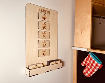 Personalizable routine cards for toddlers