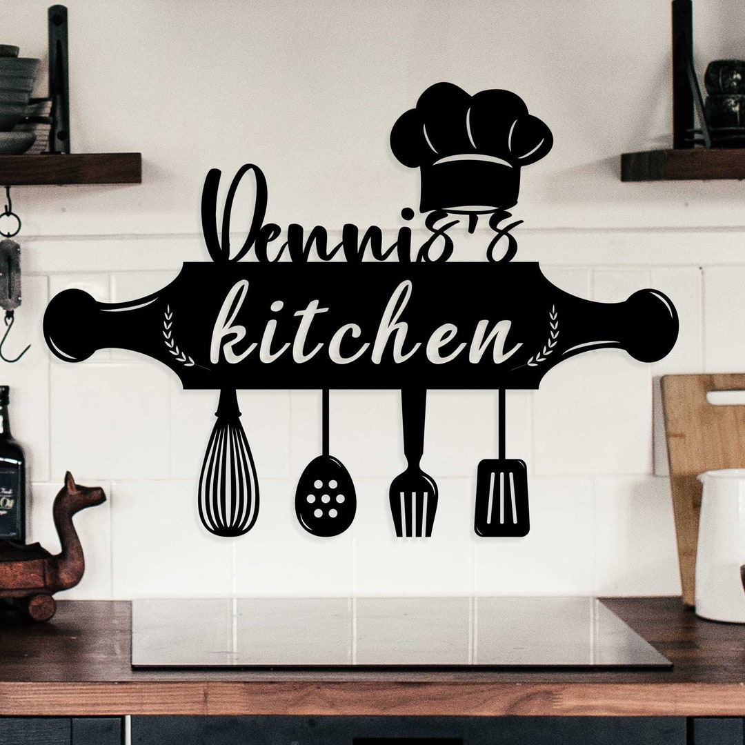 Metal Kitchen Sign Metal Wall Decor Custom Kitchen Sign Etsy