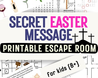 Easter Message Bible Escape Room for Kids - Printable PDF | DIY Christian Easter Game | Mystery Puzzle Codes Group Activity | Ages 8-13