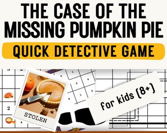 Thanksgiving Detektiv Spiel für Kinder Klasse Party Aktivität DIY Gruppenpuzzle Druckbar Escape Room Mystery Schnelle Aktivität Alter 8-13 PDF