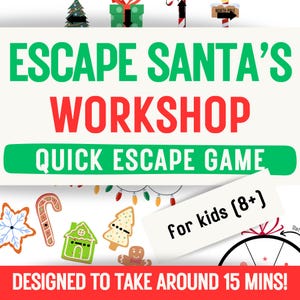 Christmas Escape Room for Kids Class Party Game - Quick Christmas Group Activity Puzzle Mystery - Escape Santa&#39;s Workshop for Age 8-13 PDF