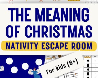 Nativity Escape Room for Kids - Bible Christmas Escape Mystery Game Youth Group Sunday School Printable Advent Escape Room - Ages 8-13