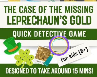 St. Patrick's Day Detective Game for Kids - Leprechaun Mystery (PDF)