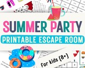 Summer Party Escape Room for Kids, Ages 8-13 (Printable)