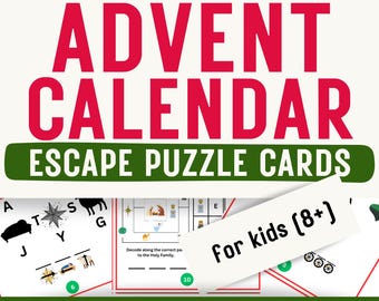 Christian Advent Calendar Escape Puzzle – Kids Christmas Countdown (PDF)
