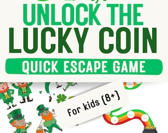 St. Patrick's Day Escape Room Game – Quick Kids Group Puzzle Class Party Activity (PDF)