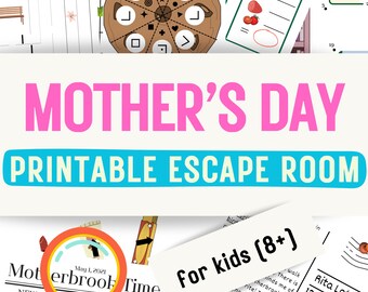 Mother's Day Escape Room – Printable Puzzle Game for Kids (Ages 8-13) (PDF)