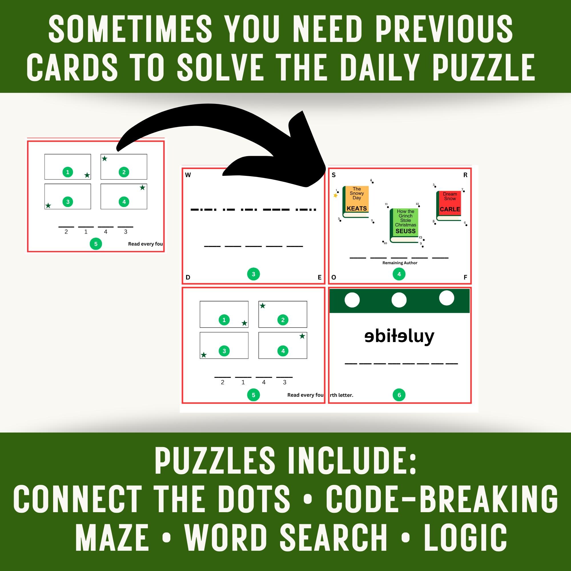 Christmas Countdown Escape – 24 Daily Puzzle Cards, Kids Ages 8-13 (PDF ...