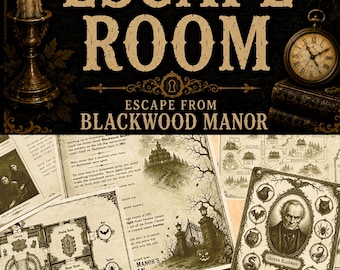 Spooky Printable Escape Room Mystery Game | Tween, Teen, Family Activity for Halloween Party or Sleepover