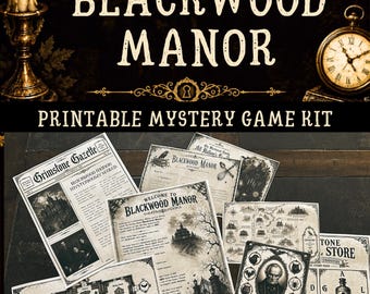 Blackwood Manor Escape Room Kit | Printable Mystery Party Game for Teens, Tweens, and Adults | Halloween, Birthday Parties, Sleepovers