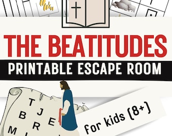 Beatitudes Christian Escape Room – Printable Bible Game for Sunday School or Youth Group Ages 8-13