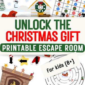 Christmas Escape Room for Kids - Printable PDF | DIY Escape Game at Home | Christmas Party Family Activity and Gift Reveal | Ages 8-13
