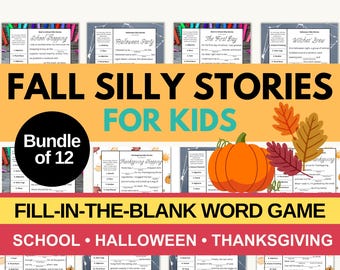 Fall Ad Libs Game: Grammar Fill-in-the-Blank Activity (Printable PDF)