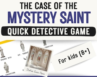 Saints Detective Mystery Game for Kids | Catholic Youth Group Activity (Digital Download)
