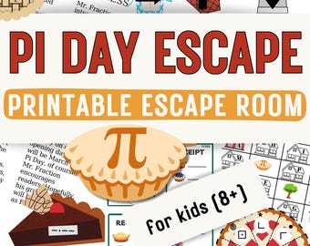 Pi Day Escape Room: Bakery Puzzle Game for Kids Ages 8-13 (PDF)