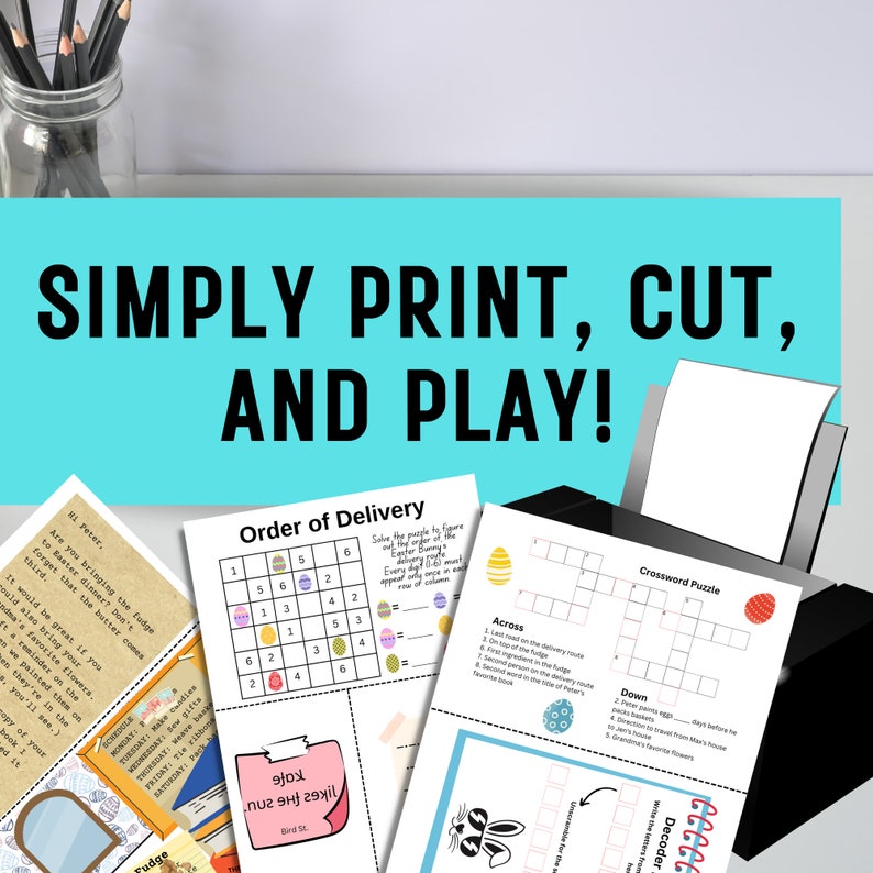 Easter Escape Room for Kids | DIY Easter Bunny Mystery Printable Puzzle ...