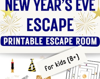 New Year's Eve Escape Room – Printable Puzzle Game for Kids (Ages 8-13)