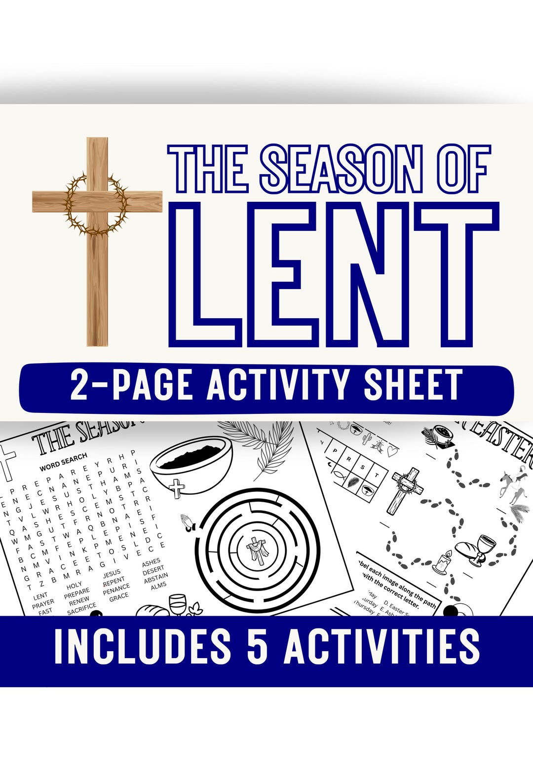 Lent Activity Sheet | Kids' Religious Coloring, Christian Youth Group