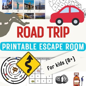 Printable Escape Room for Kids - Road Trip | Printable DIY Escape Game at Home - Mystery Puzzle Activity Kit | Digital PDF - Ages 8-13