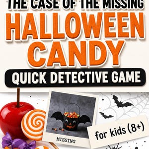 Halloween Mystery Game for Kids – 15-Minute Printable Detective Party Station Activity for Halloween Class Parties