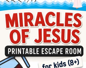 Jesus' Miracles Christian Escape Room for Kids: Printable Bible Game for Sunday School or Youth Group - Ages 8-13