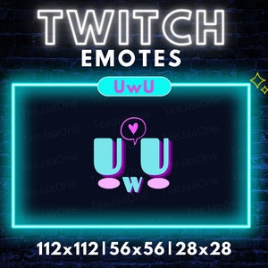 Twitch UwU Emote / UWU / Pastel / Kawaii / Streamer / Streamer Graphics