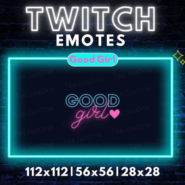 Twitch Good Girl Emote / Heart / Pastel / Kawaii / Streamer / Streamer Graphics