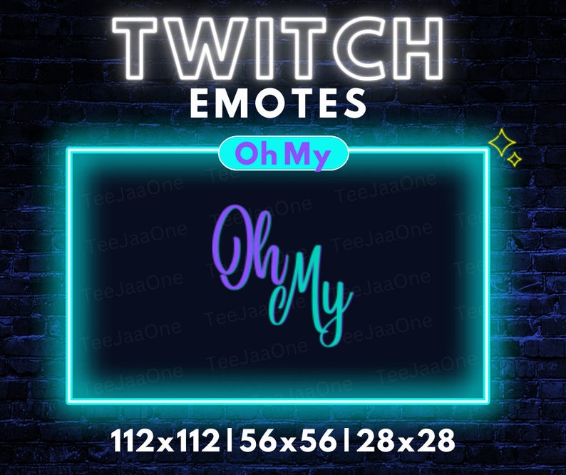Twitch Oh My Emote / Oh My / Pastel / Kawaii / Streamer / Streamer ...